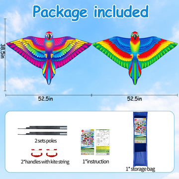 Kite, 2 Pack Kites For Kids Ages 4-8 8-12 & Adults, Easy To Fly Kite For Beginner, Kite With Kite String, Great For Outdoor Acti