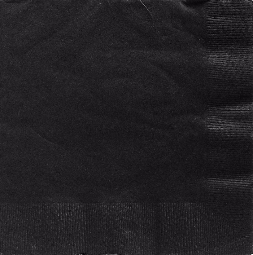Premium Jet Black 3-Ply Luncheon Napkins - 6.5' X 6.5' (Pack Of 20) - Elegant Design & Disposable Napkins, Durable & Soft Material - Perfect For Parties, Events & Everyday Use