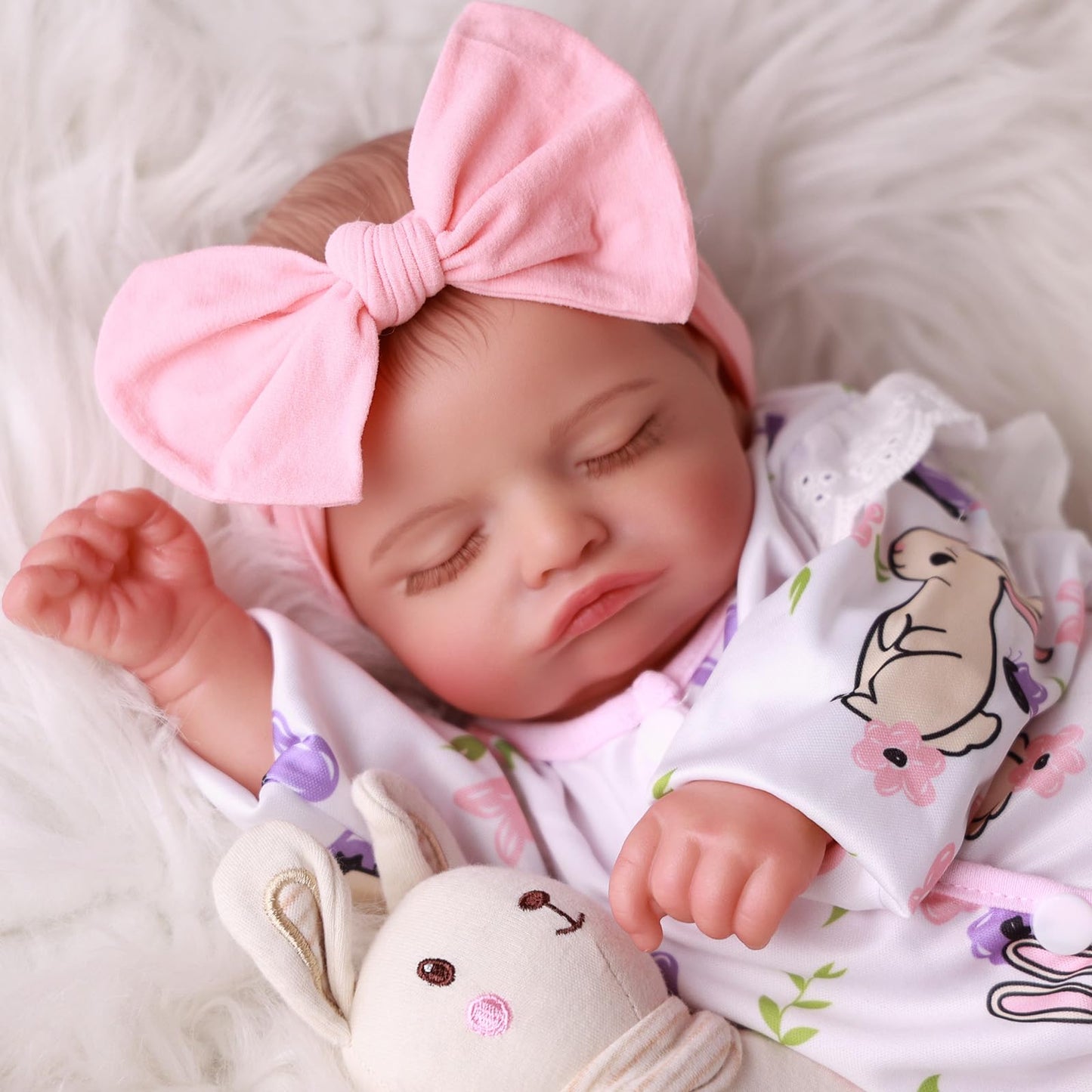 BABESIDE 20-Inch Reborn Baby Doll - Realistic Poseable Vinyl Doll for Girls 3+, Colorful Accessories Included, Model KSRB002CGWA-TC1