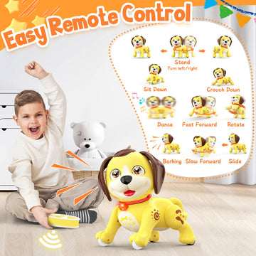 Lipoliftco Remote Control Robot Dog Toy, Interactive Robot Dog Toys For Kids With Music, Led, Rechargeable Robot Pet, Auto Demo