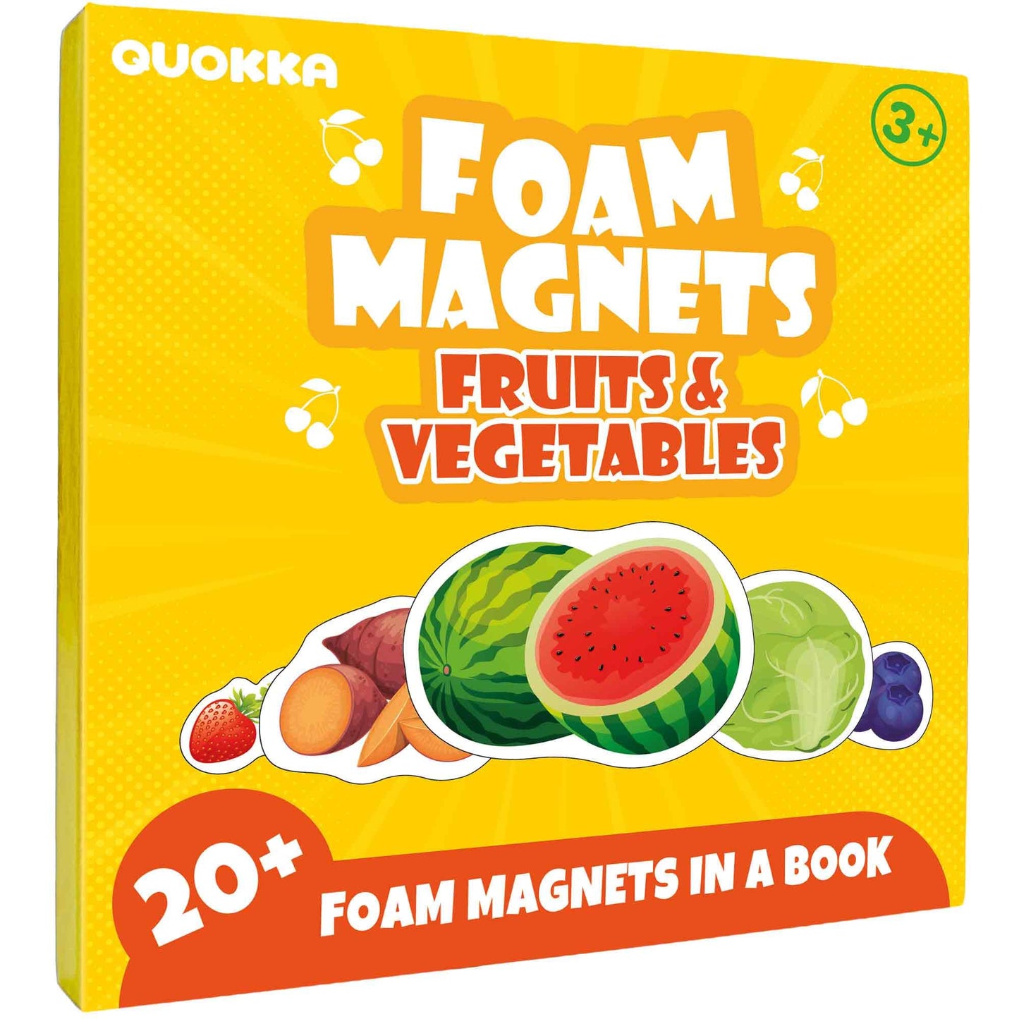 Quokka Travel Magnetic Puzzles For Toddlers 1-3 - 20+Pcs Fruits Game With Extra-Long Play Book - Fun Travel Game Toy For Kids Ag