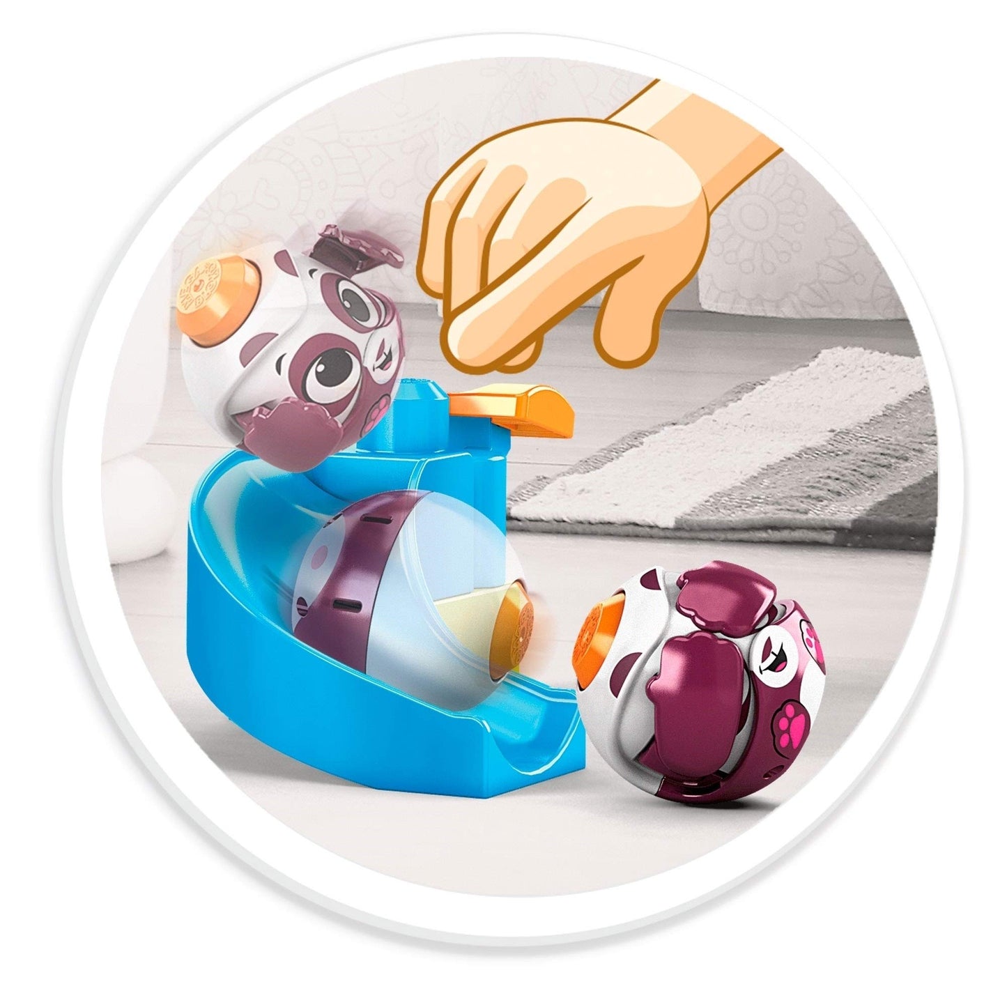 Mega Bloks Peek A Blocks Panda Slide With Big Building Blocks, Building Toys For Toddlers (14 Pieces)