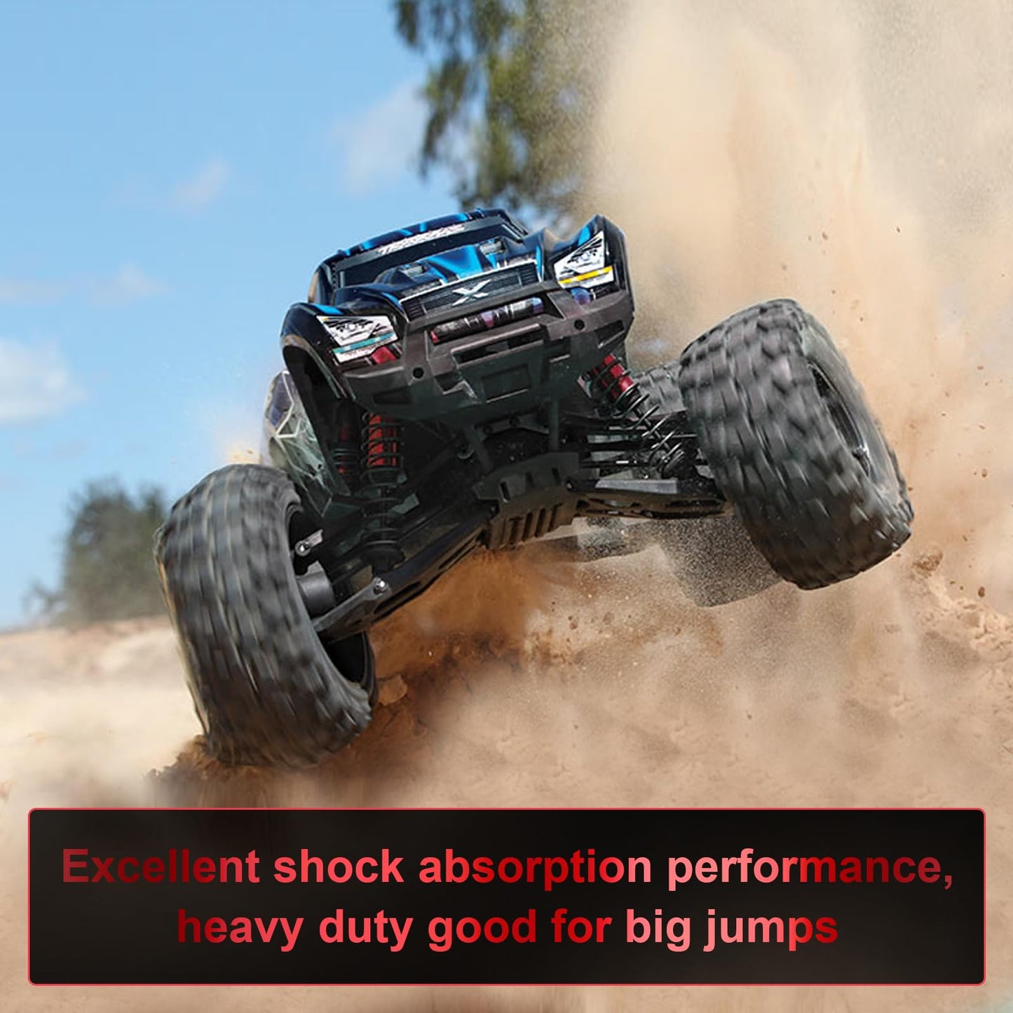 RC Car Shocks Set 4PCS Update Parts Compatible with 1:10 Scale Trax Slash/Rustler/Stampede/Hoss VXL 4x4 2WD Front & Rear Shock A
