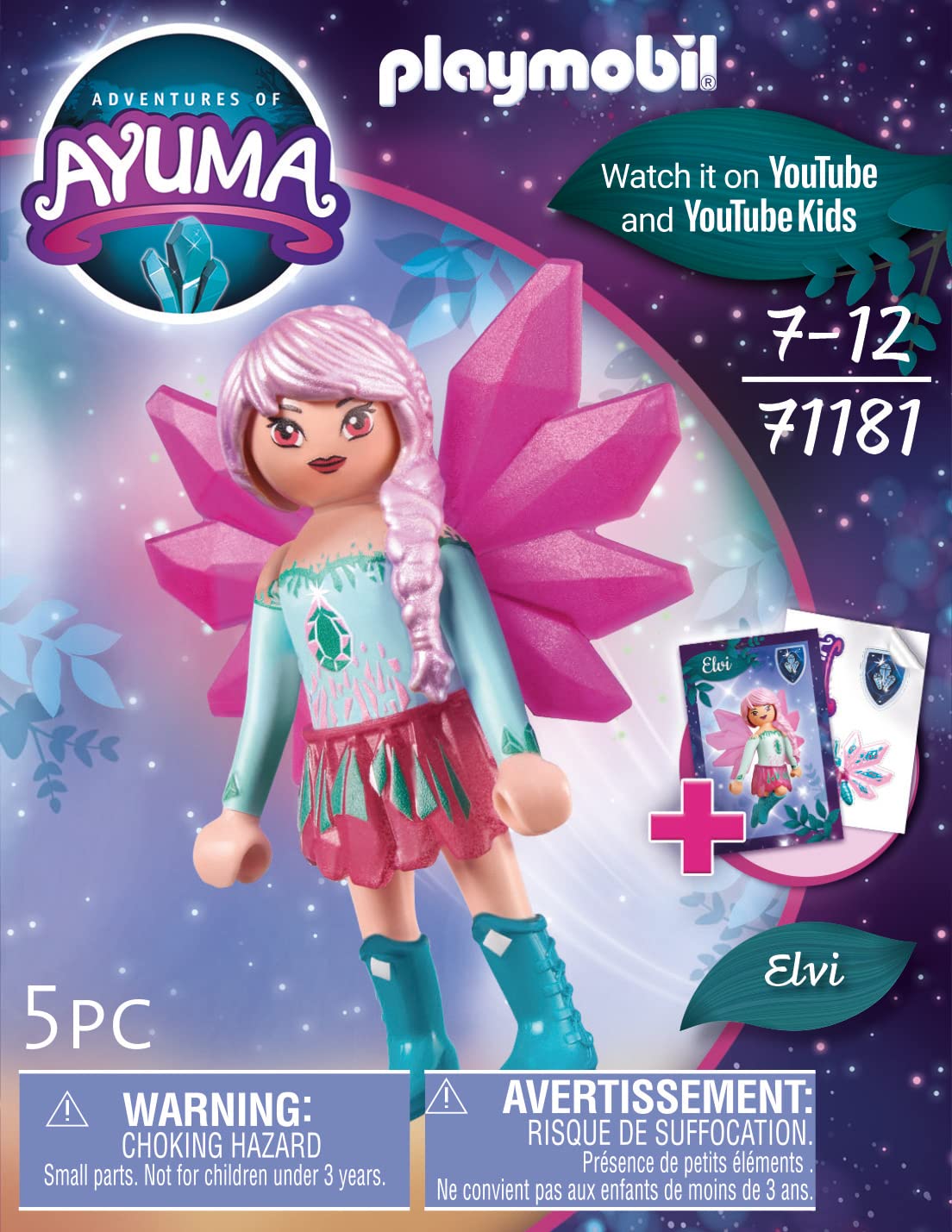 Playmobil 71181 Adventures Of Ayuma - Crystal Fairy Elvi, Fairies, Mystical Adventures, Fun Imaginative Role-Play, Playset Suitable For Children Ages 7+