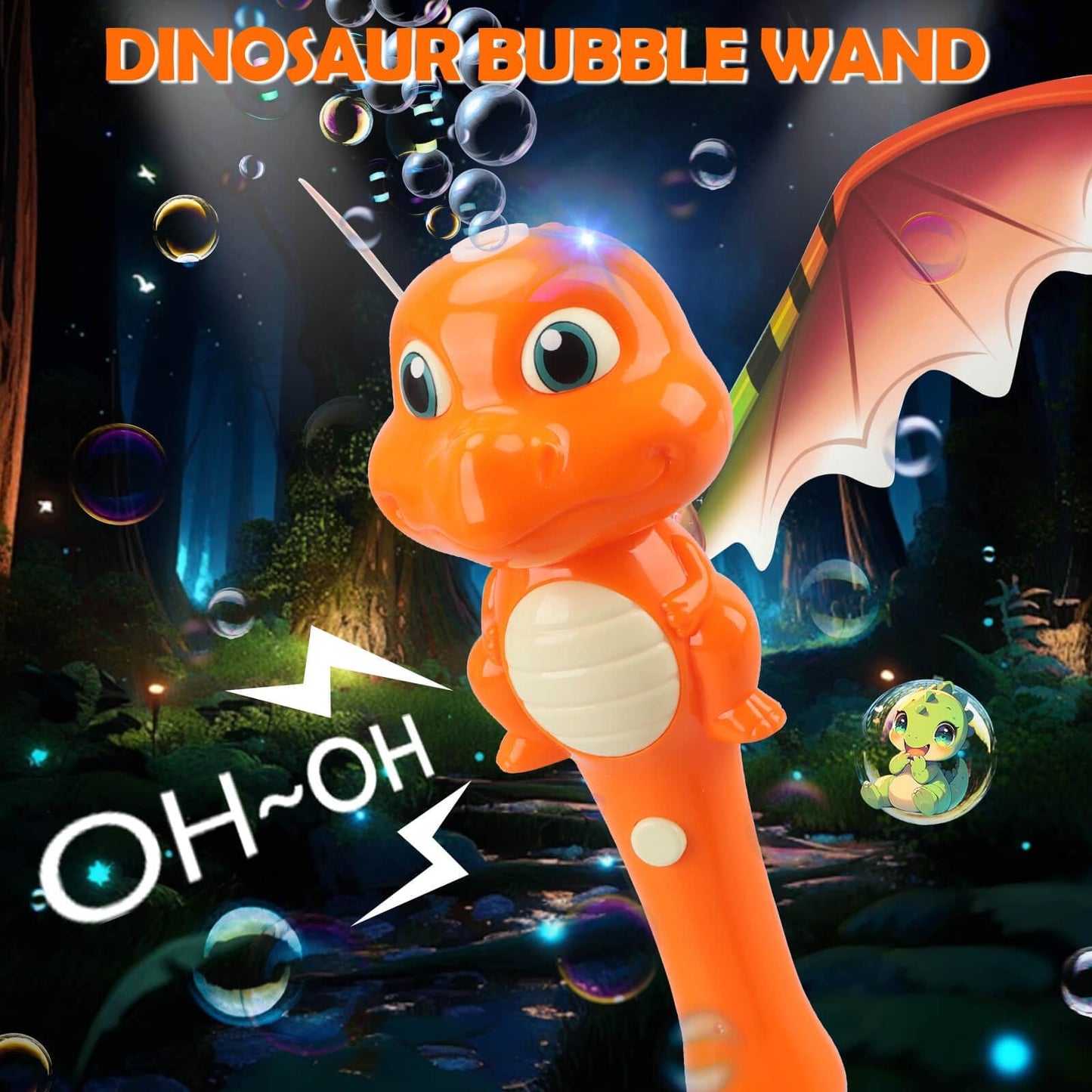 Chridark Dinosaur Bubble Wand Toys For Kids Age 3 4 5 6 7 8 Year Old: Bubbles Machine For Kids, Toddler Outdoor Toys, Gifts For