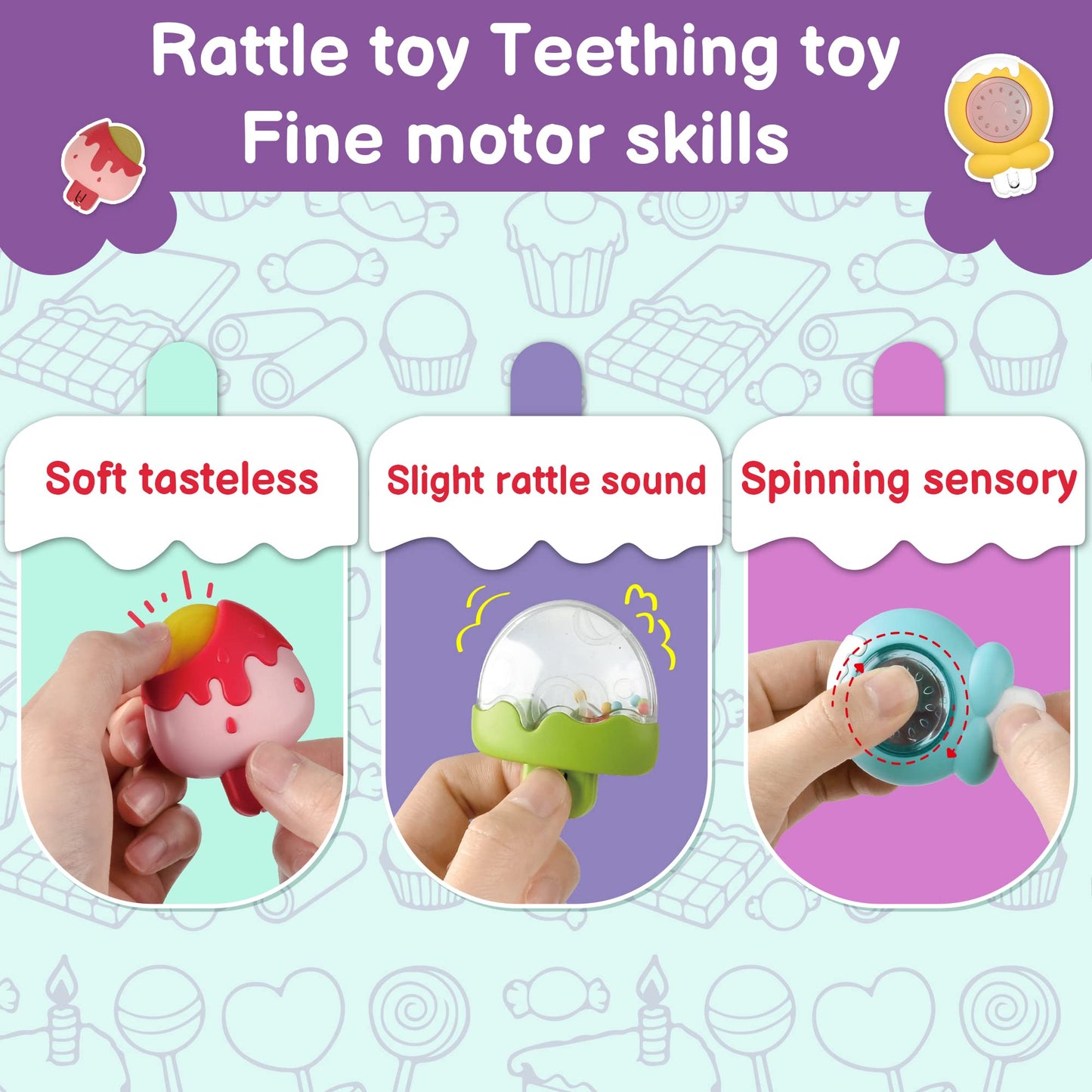Likee Strong Suction Cup Fidget Spinnerz Sensory Bath Toys For Baby 12 18 Months Airplane Car Travel Table & Window Toys For 1 2