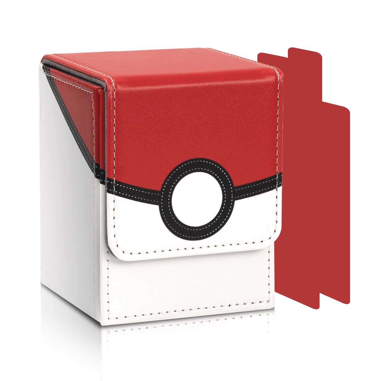 awedsu Collectible Trading Card Case - Magnetic Deck Box Holder for 100 Cards, Pink-White Storage Box