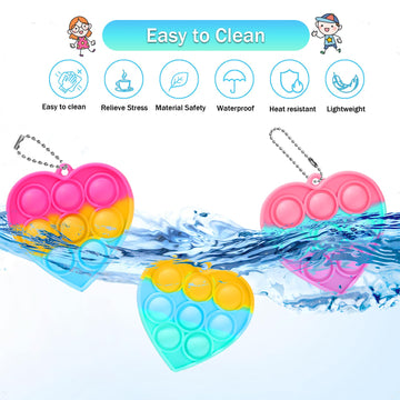 57PCS Kids Party Favors Fidget Toys Bulk Its Birthday Party Favors for Kids Toddlers mature-themed Small Classroom Prizes Box Fidgets Toys for Kids Goodie Bag Stuffers Treasure Chest Pop Fidget Keychain