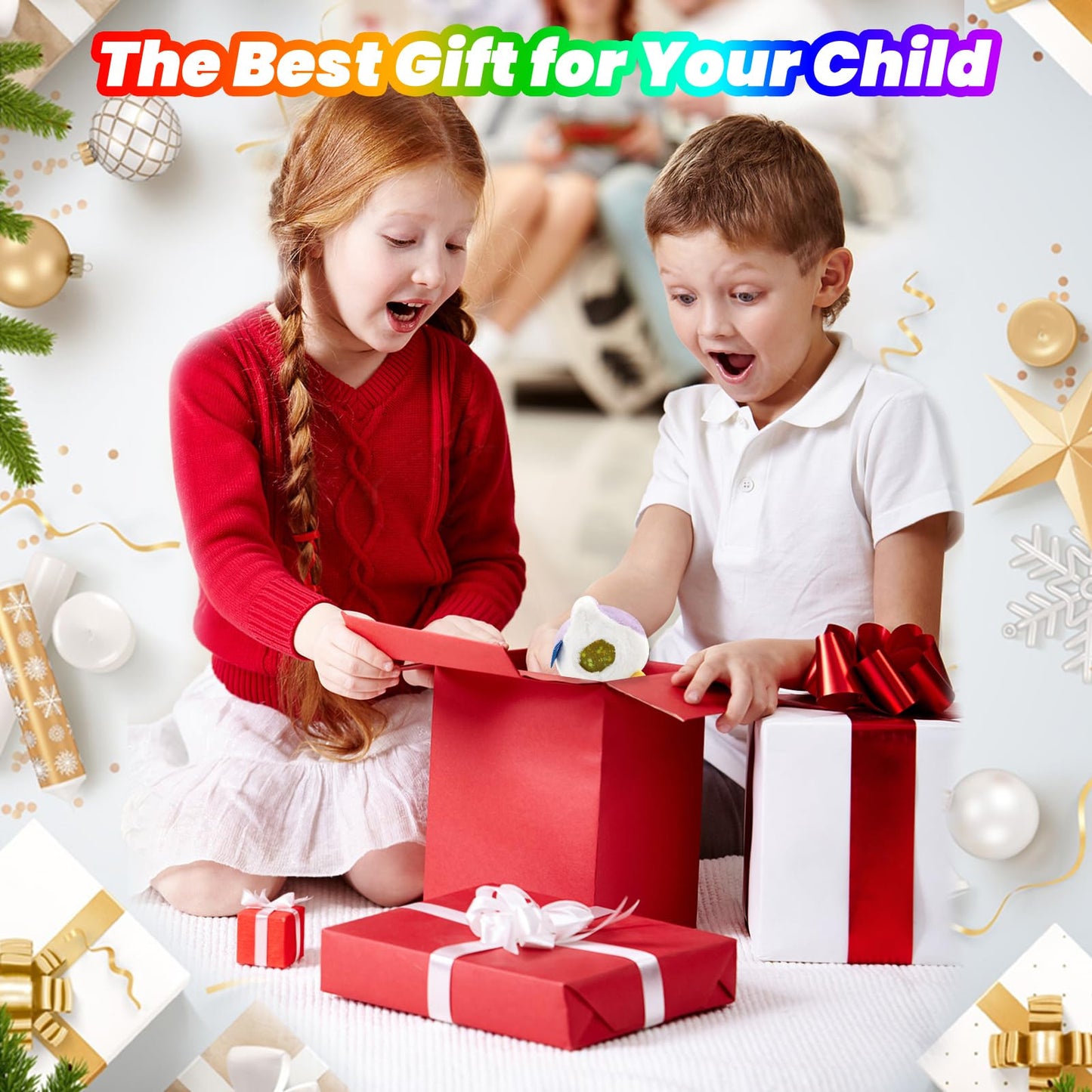 Stress Buster Stress Reliever for Kids/mature-themed Plushie Pinch Decompression Vent Fluffy Ball Soft Beads -Squeeze Squishy Ball with Plushie Cover(Penguin)