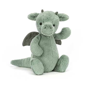 Jellycat Bashful Dragon Stuffed Animal - Medium 12 Green Plush Toy - Soft Polyester, Perfect Gift for Kids
