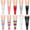 Sotiff 10 Pairs Doll Lace Stockings Handmade Long Sock Christmas Elf Doll Accessories Legging For Diy Doll Clothes Toy(Groovy Style)