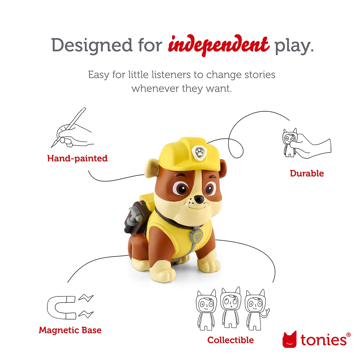 Tonies Rubble Audio Play Character From Paw Patrol