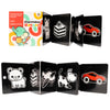Happy Start Tummy Time Books for Babies - High Contrast Baby Book Black and White Books for Newborns Hospital Approved Baby Board Books Stand Up High Contrast Books for Newborns Ages 0+ Russian
