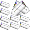 Kanayu 12 Pack Clear Triangular Prism Optical Glass Triple Prism For Photography Effects Physics Teaching Light Spectrum Optics(
