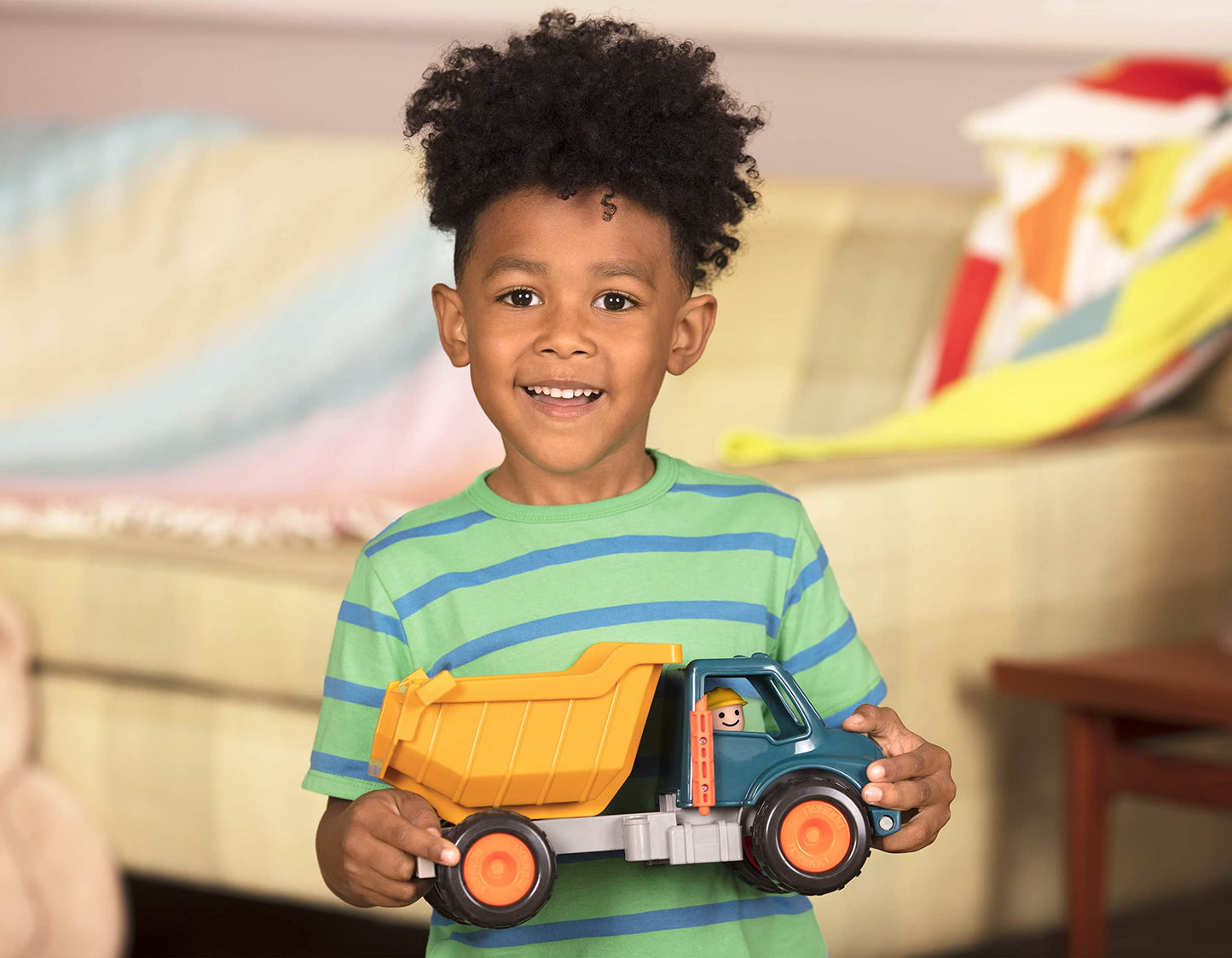 Battat - Yellow Dump Truck - Classic Toddler Trucks - Kids Construction Toys - Soft Rubber Wheels - 18 Months + - Dump Truck