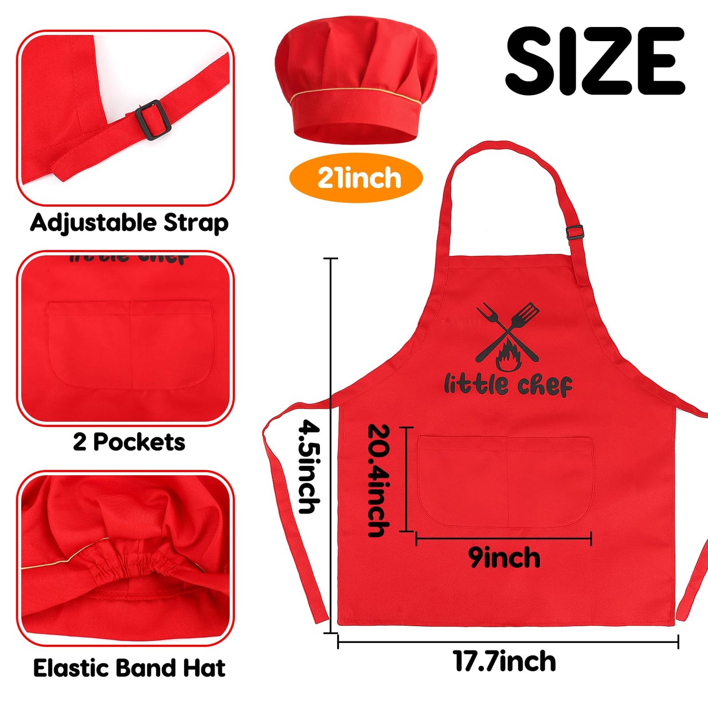 Kids Grill Playset with Apron Hat for Cooking Food Smoke Sound Light Outdoor Toy Pretend Play Set Kitchen Accessories BBQ Campin