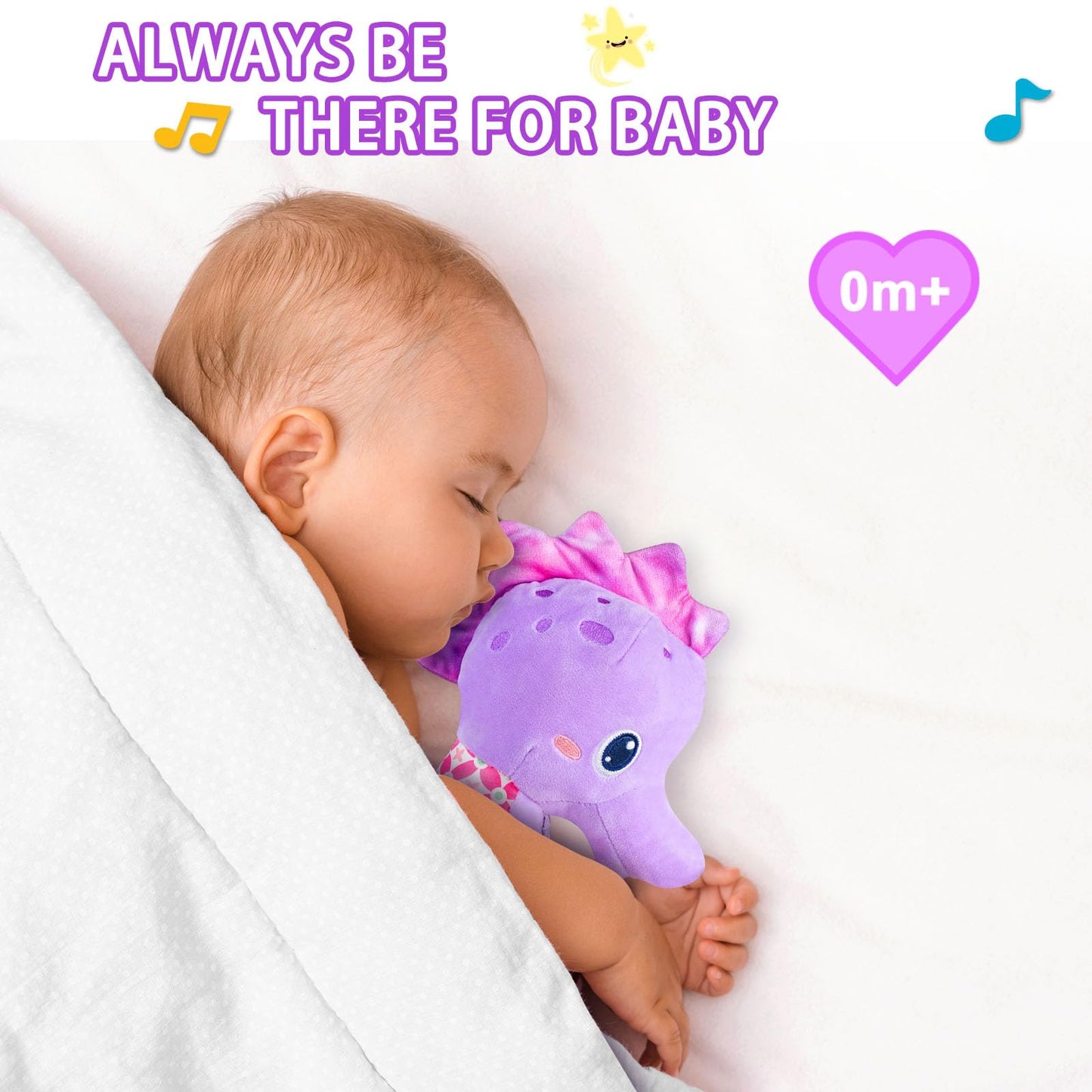 Fuzqq Baby Toys 0-6-12 Months,Infant Musical Stuffed Animals Soft Toy With Bright Colors,Crinkle Sound Paper, Multi-Textures & R