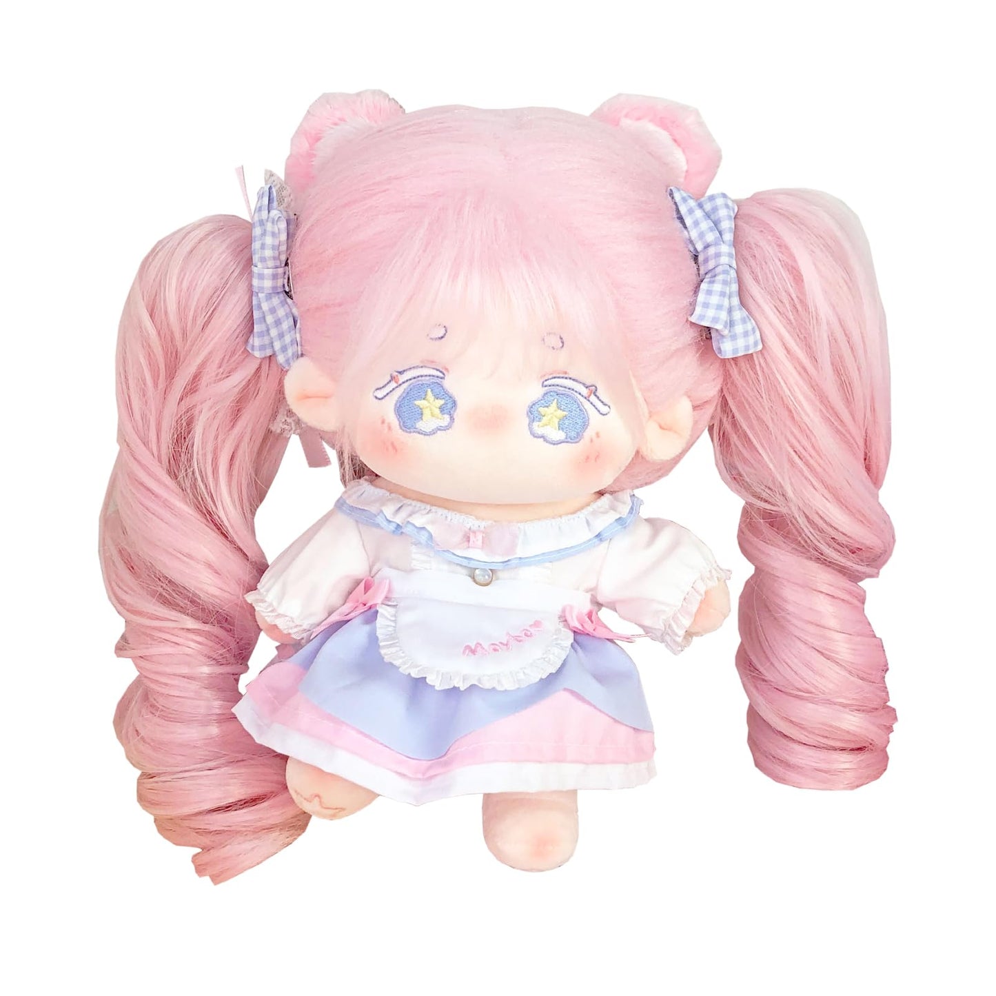 Calembou Plush Doll, 20Cm Cute Cotton Anime Plushie Gift - Stuffed Dress Up Doll With Skeleton (Kawaii - Doll&Clothes - Pink)