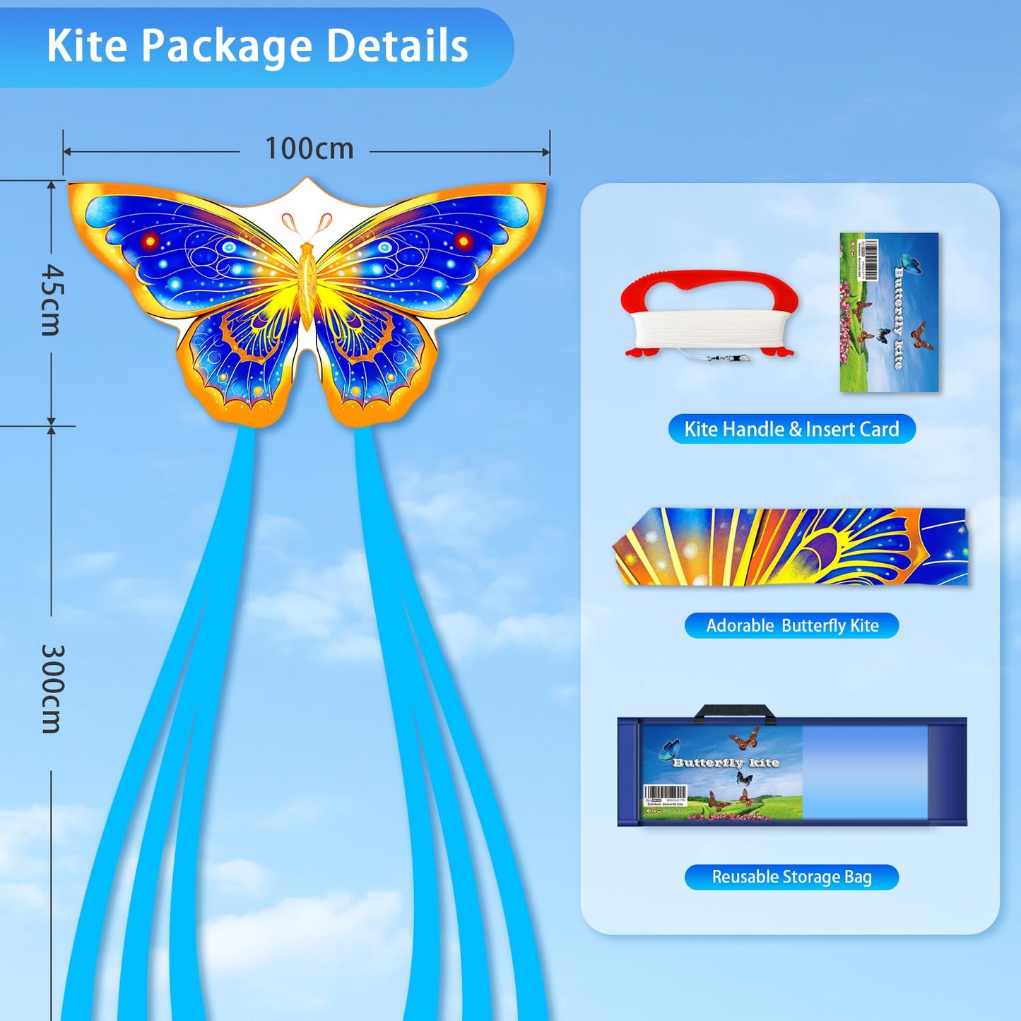2 Pack Kites For Kids-Small Butterfly Kite For Kids Ages 8-12 Easy To Fly, Beach Kites For Beach Park Outdoor Activities, Gifts
