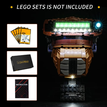 Rorliny Led Light Kit For Lego Star Wars Princess Leia Helmet 75351, Lighting Set Compatible With Lego 75351 (Lights Only, No Le