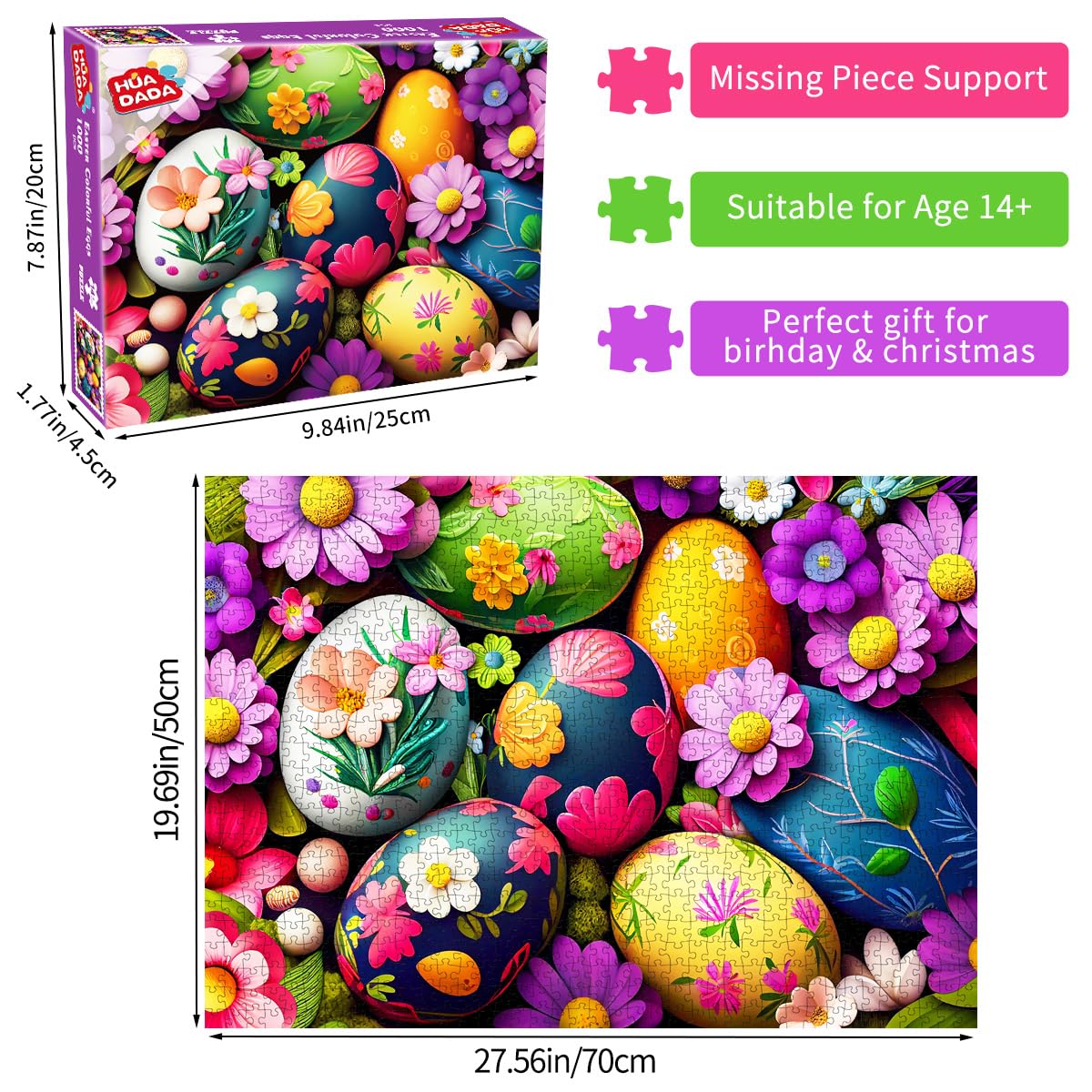 Easter Jigsaw Puzzles For Kids Colorful Easter Egg Puzzle Easter Puzzles For Adults 1000 Piece Jigsaw Puzzles