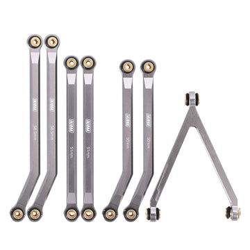 Injora High Clearance Chassis Links Set For Scx24 C10 Jlu Bronco Base Camp 4Runner Axial 1/24 Rc Crawler Car(Grey)