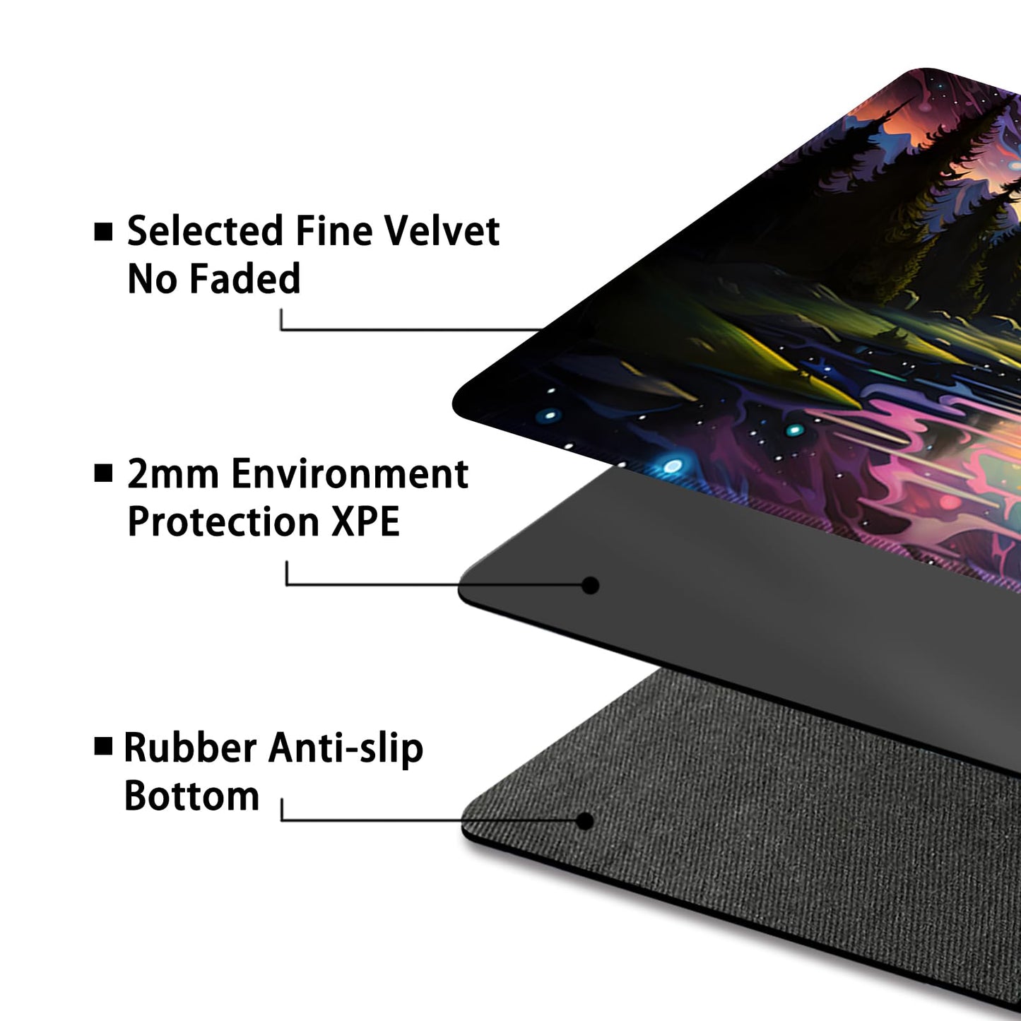 Malqiqi Playmat For Mtg, With Free Storage Bags,Game Mat 24 X 14 Inches, Tcg And Board Game Mat For Cards,Mousepad Desk Mats (Re