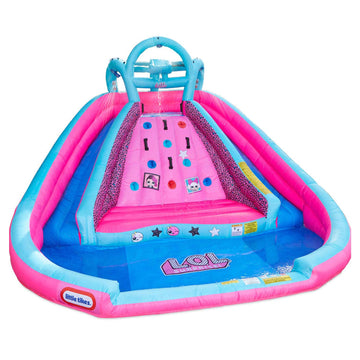 L.O.L. Surprise Inflatable River Race Water Slide With Blower