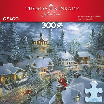 Ceaco 300 Piece Jigsaw Puzzle - Holiday Theme, Santa's Silent Night, Multicolor, Cardboard, Model 2288-8