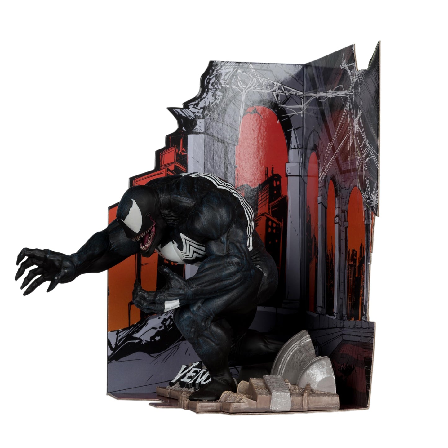 Mcfarlane Toys - Marvel Venom 1:10Th Scale Collectible With Scene (The Amazing Spider-Man #316)