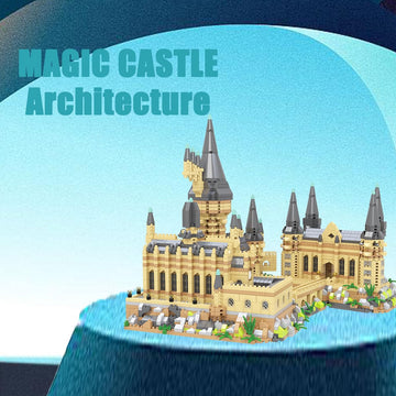 BDYDT Architecture Harry Castle Micro Building Blocks Set - 2929PCS Plastic Model Toy, 7.40" X 9.64" X 8.11" for Kids & Adults