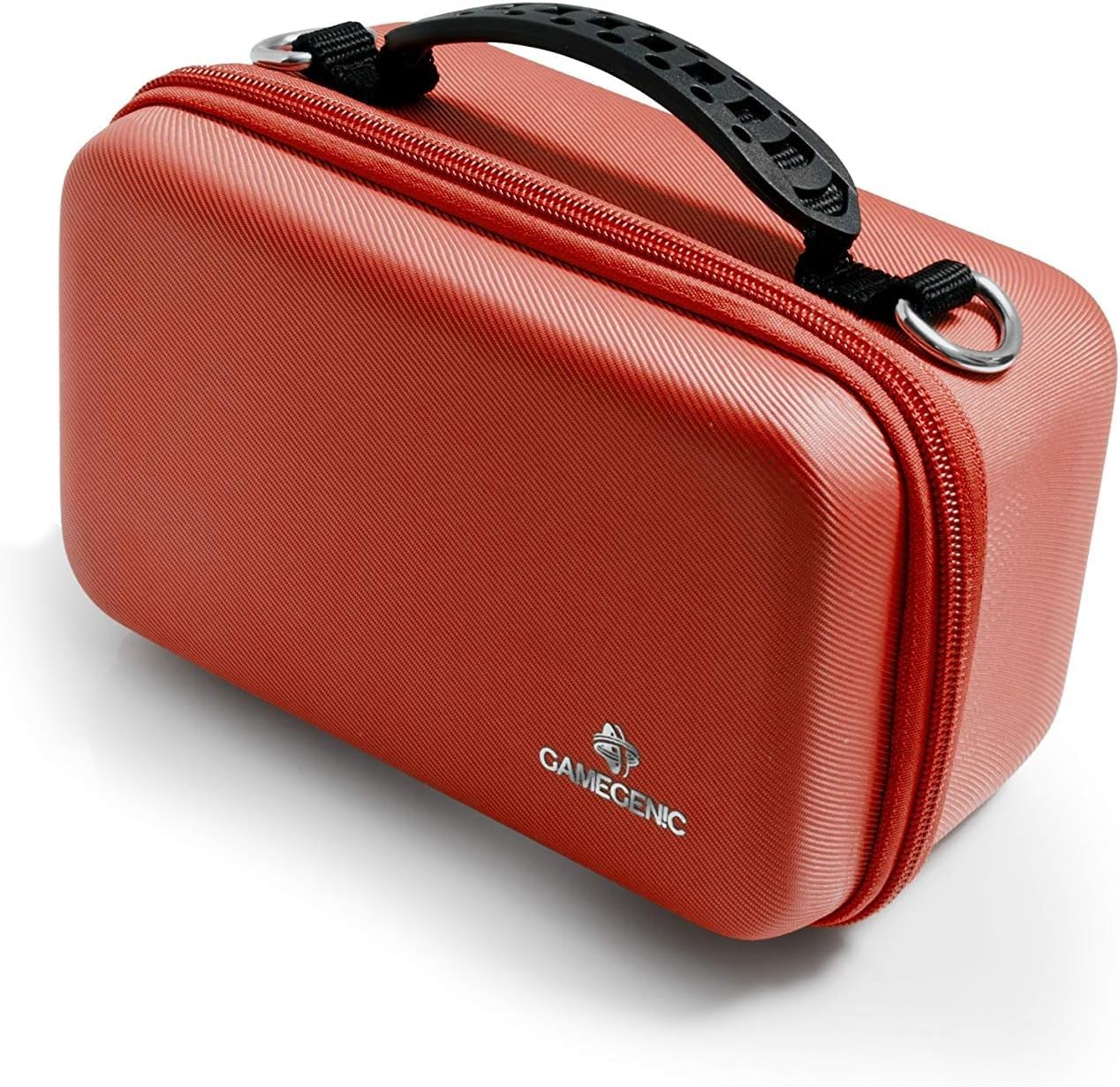 Gamegenic Game Shell 250+ | Portable Case For Board Games And Card Games | Holds Up To 250 Double-Sleeved Cards | Accessories Compartment Holds Tokens And Dice | Red Color | Made By