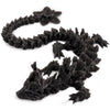 3D Printed Cherry Blossom Crystal Dragon, Articulated Movable Dragon Model - 12 Inch Decorative Fantasy Dragon For Display, Coll