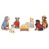 Dogs With Blanket Robes Christmas Nativity 7 Piece Set