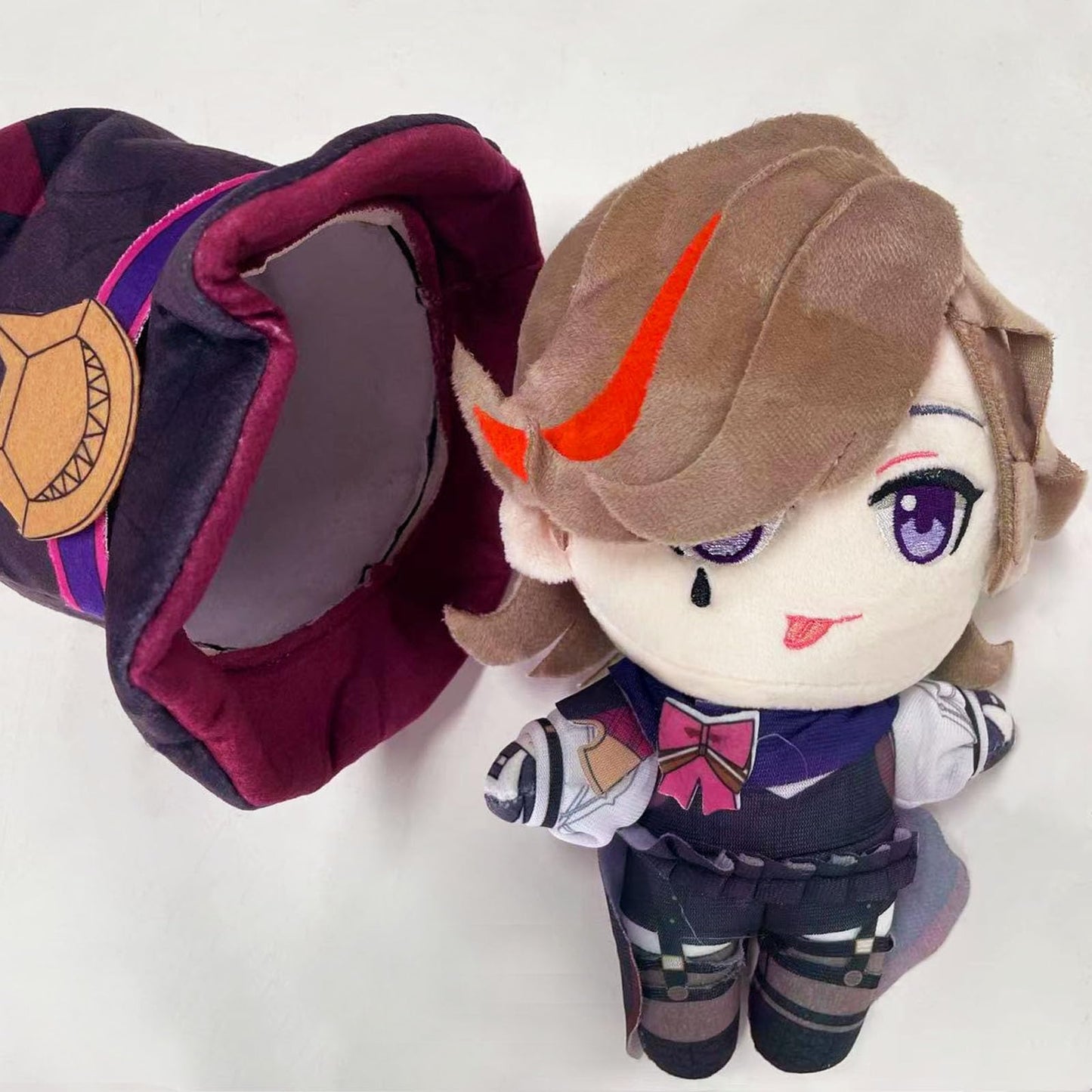 Calembou Anime Plush Figure Cute Soft Stuffed Doll 8'' Lyney Freminet Furina Wriothesley Neuvillette Plushies For Genshin Fans (
