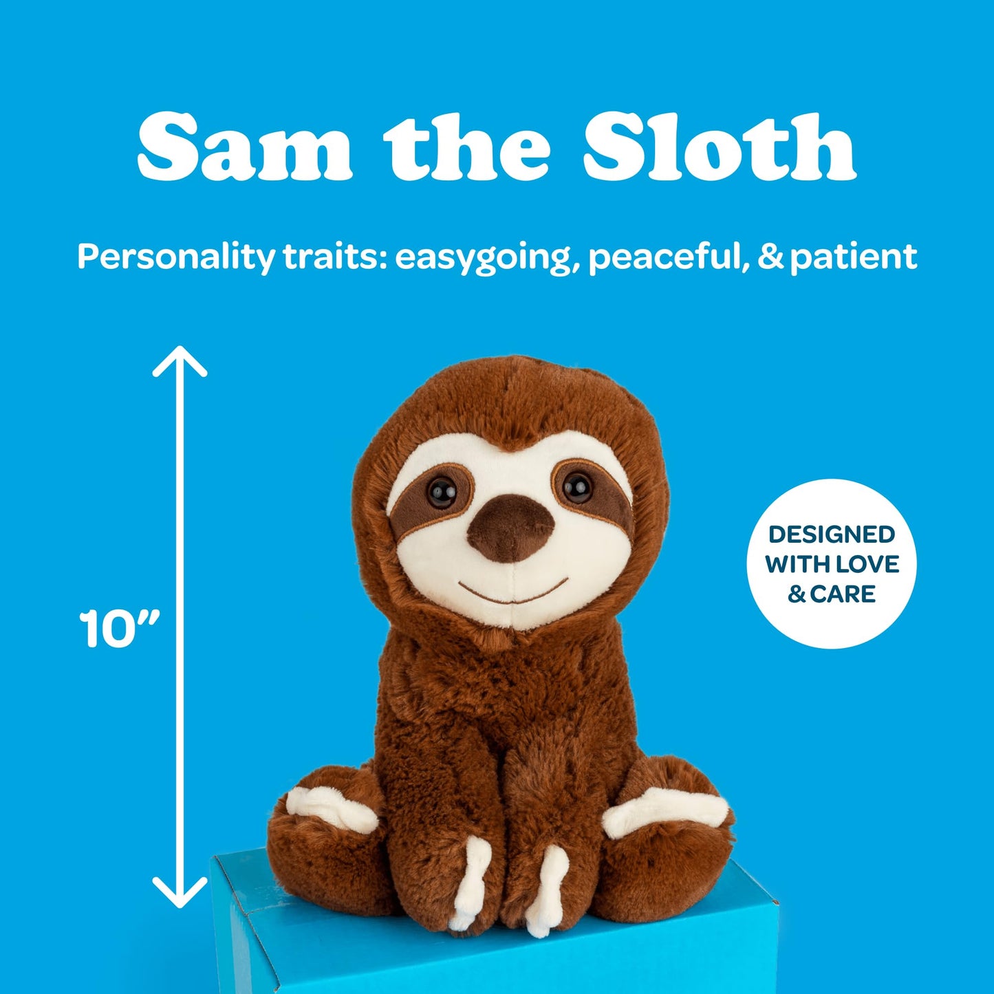 Sendafriend Sam The Sloth Stuffed Animal Care Package, Someone Loves You Box, Great Gift For Any Reason (Miss You Notecard)
