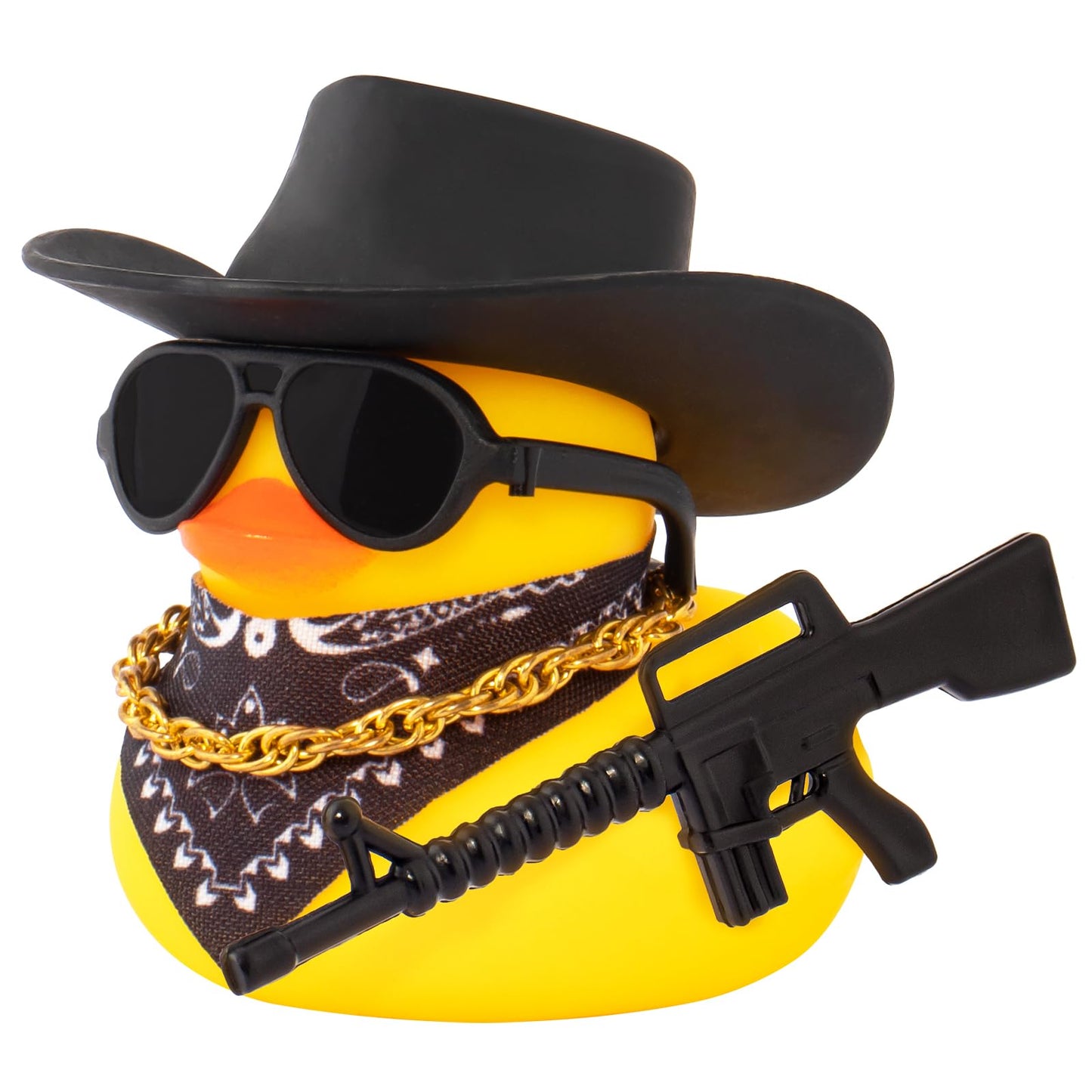 Wonuu Black Cool Rubber Duck Car Ornaments - Duck Car Dashboard Decoration, M16