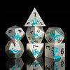 Blue Dragon Metal DND Dice Set,HNCCESG Cool D&D Dice Set of 7 Piece,Dungeons and Dragon Gift Dice, Role Playing Dice for D&D Tab