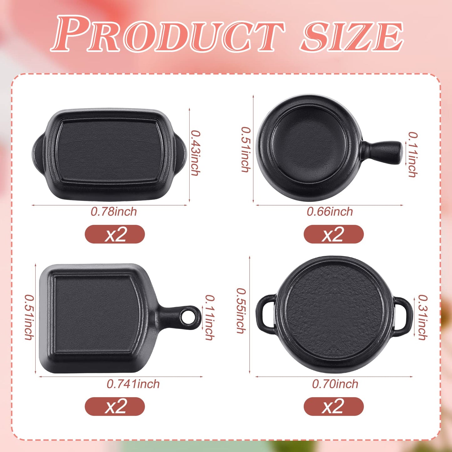 Skylety 8 Pcs Dollhouse Kitchen Accessories Dollhouse Metal Miniature Pots And Pans Mini Kitchen Stovetop Cookware Dollhouse Christmas Role Play Party Decoration Supplies