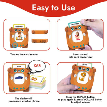 Flash Cards For Toddlers 2-4 Years | Sensory Toys For Kids Ages 2 3 4 5 6 | Speech Therapy Learning Toys For 2 Year Olds With Music, Phrases, Abc, Numbers, Sight Words, Autism And Autistic Non-Verbal