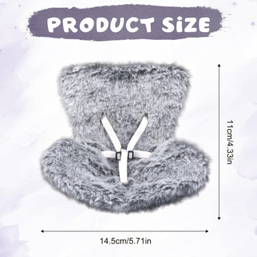 Car Seat for Dolls Cute Safety Decorative Sofa with Soft Furry Cushion Air Vent Clip Display Chair Stylish Car Desktop Decor for Blind Box Toys & Collectible Dolls (Gray Regular)