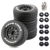 Chanmoo 1/10 RC Short Course Truck Tires And Wheels With 12mm 14mm 17mm Hex 113mm 1/8 Rubber Tyres For 1/8 or 1/10 Scale On Road