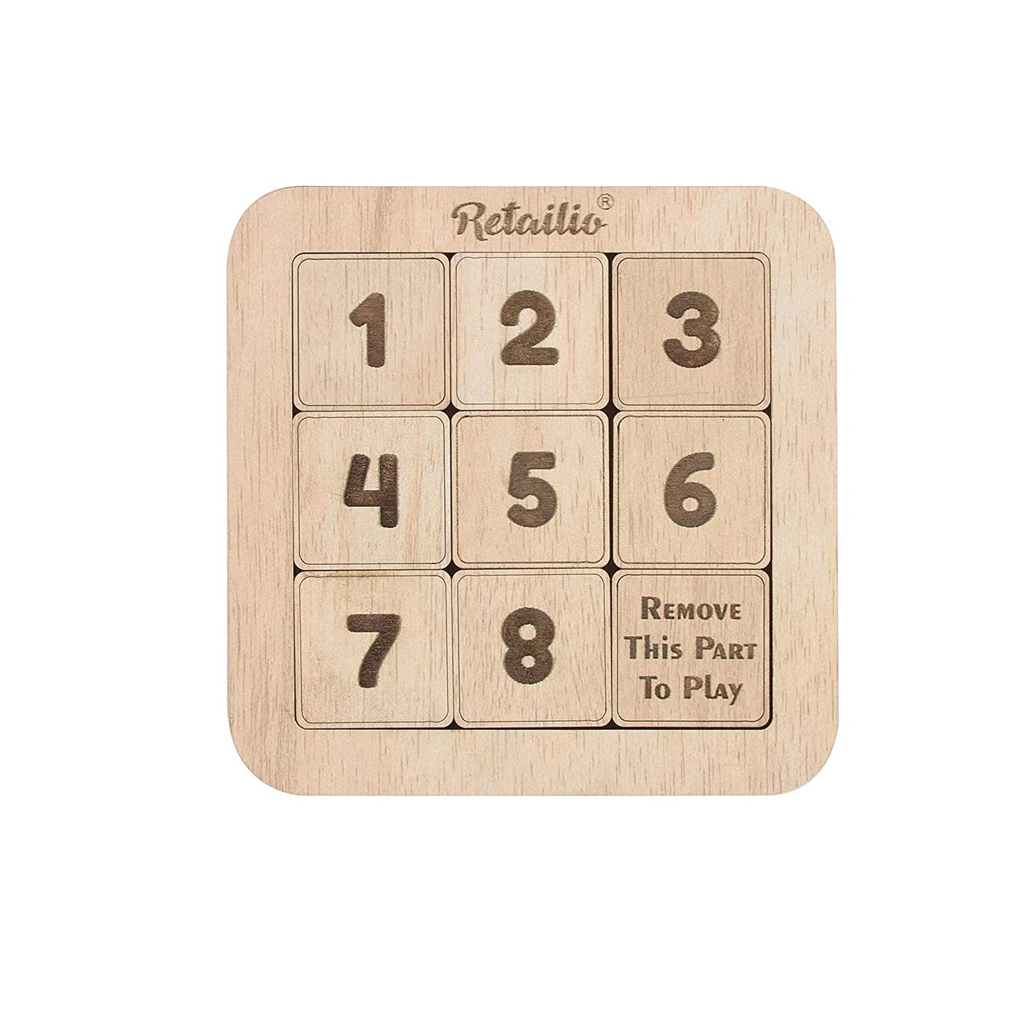 Psm100 Number Slide Wooden Puzzles Brain Teaser Iq Game Non Interlocked Pieces (Small), Kid