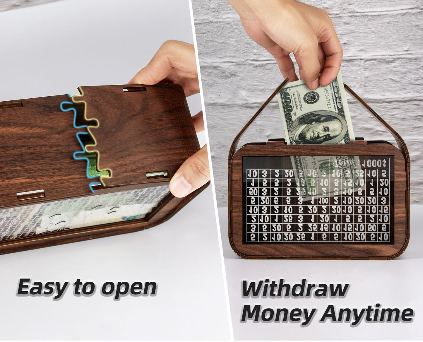 Giftota Wooden Piggy Bank For Boys Girls, Cash Coin Can For Kids, Coin Money Bank For Children, Saving Bank Box Toy Idea Gift Fo