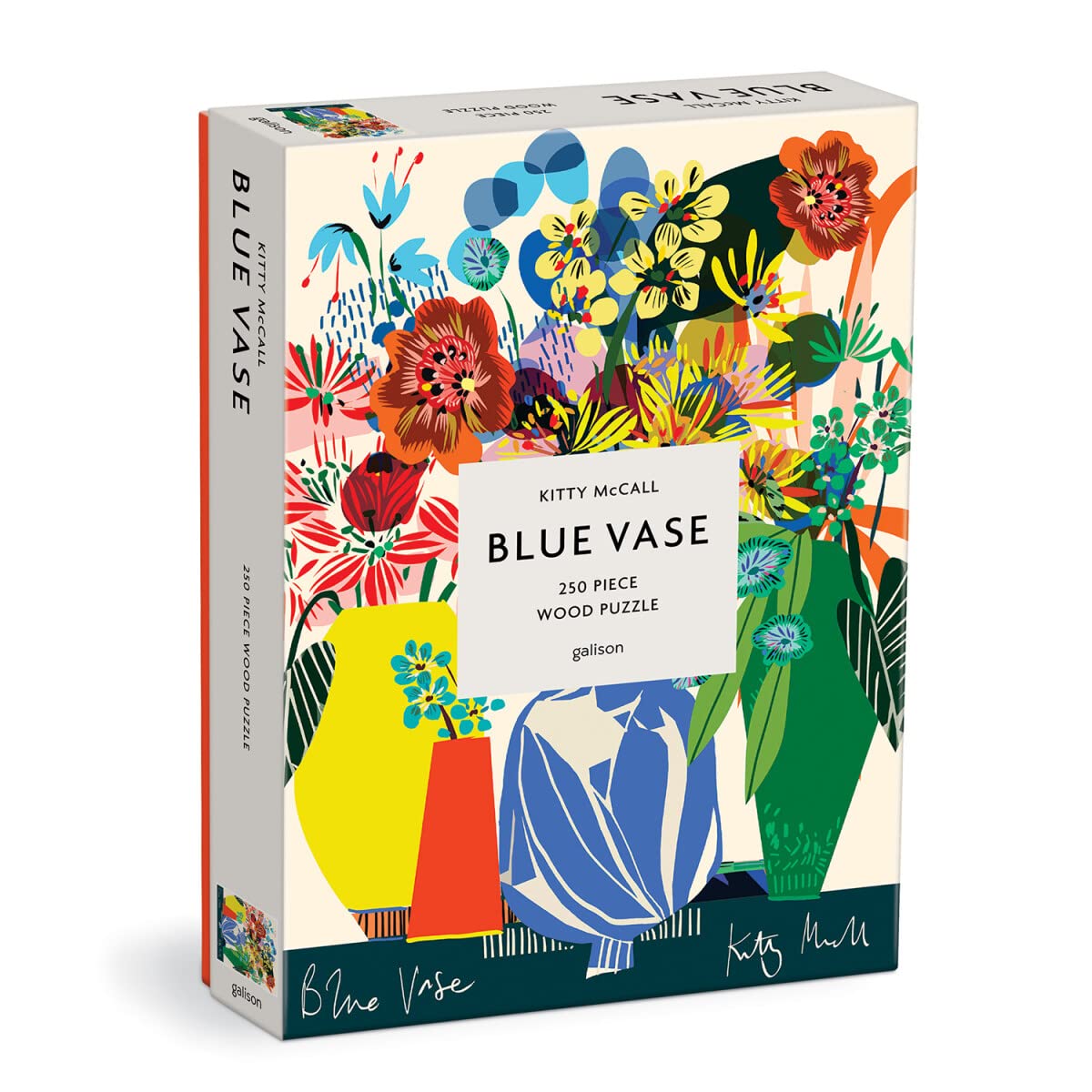 Galison Kitty Mccall Blue Vase 250 Piece Wood Puzzle From Galison - 250 Piece Wood Puzzle Featuring Artwork From Kitty Mccall, T