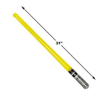 Pack of 8 Inflatable Light Saber decorative replica blade Toys - 8 Yellow Lightsabers - Great for Star Wars Parties and Favors LARP Halloween Costume give Away Christmas Stocking Stuffer