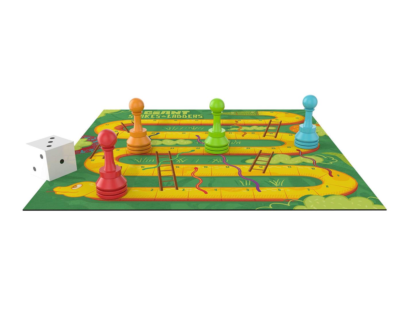 Pressman Giant Snakes & Ladders Game - Classic Gameplay Supersized, 60 Months To 1188 Months