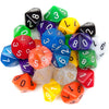 Wiz Dice Bulk Random Polyhedral Dice (D10-25 Pack) - Polyhedral Role Playing Dice in Unique Colors - DND Accessories for TTRPG D