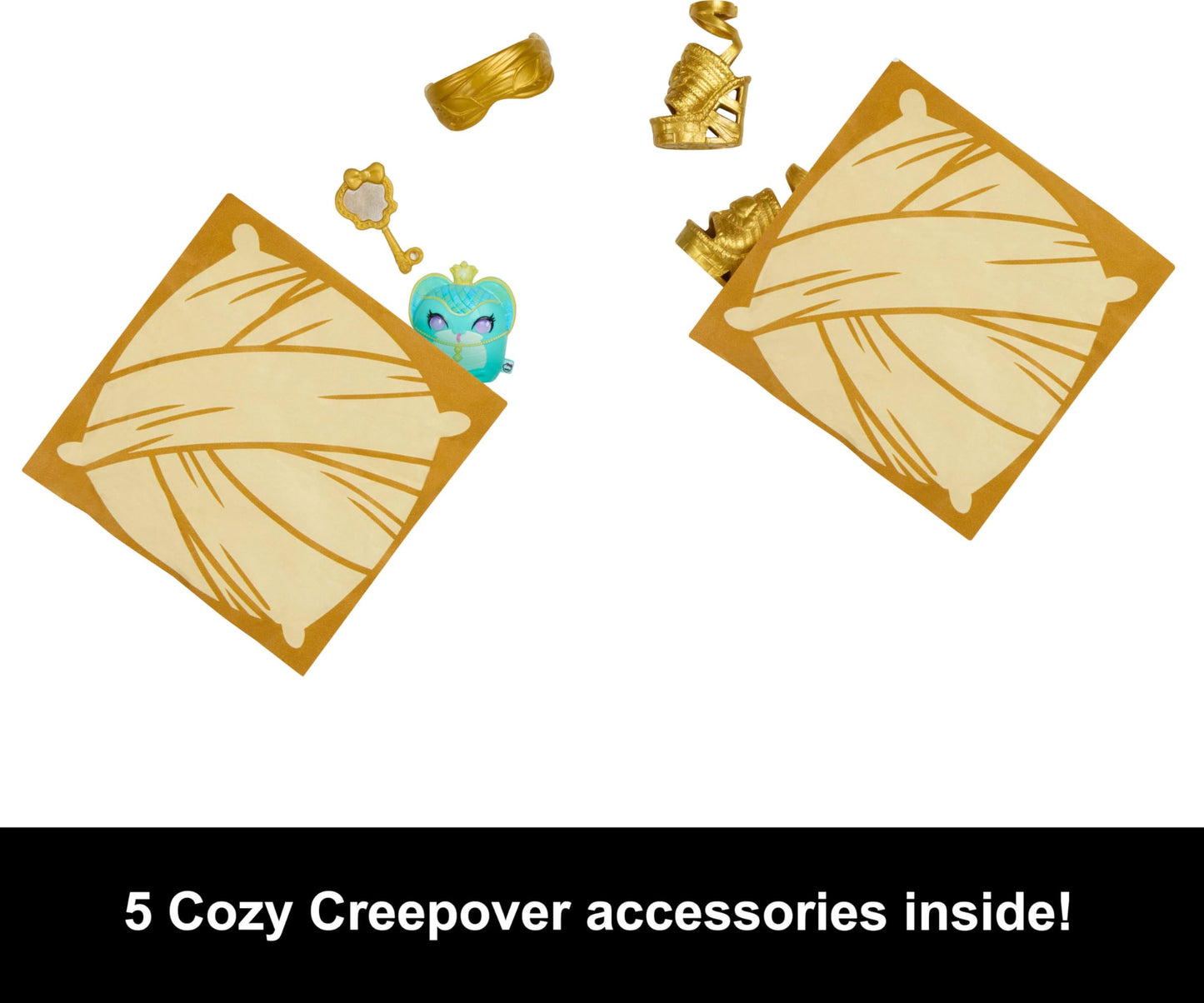 Monster High Dolls - Buried Secrets Cozy Creepover Theme with Mystery Doll & 5 Surprises, Multicolor, Model HYV64