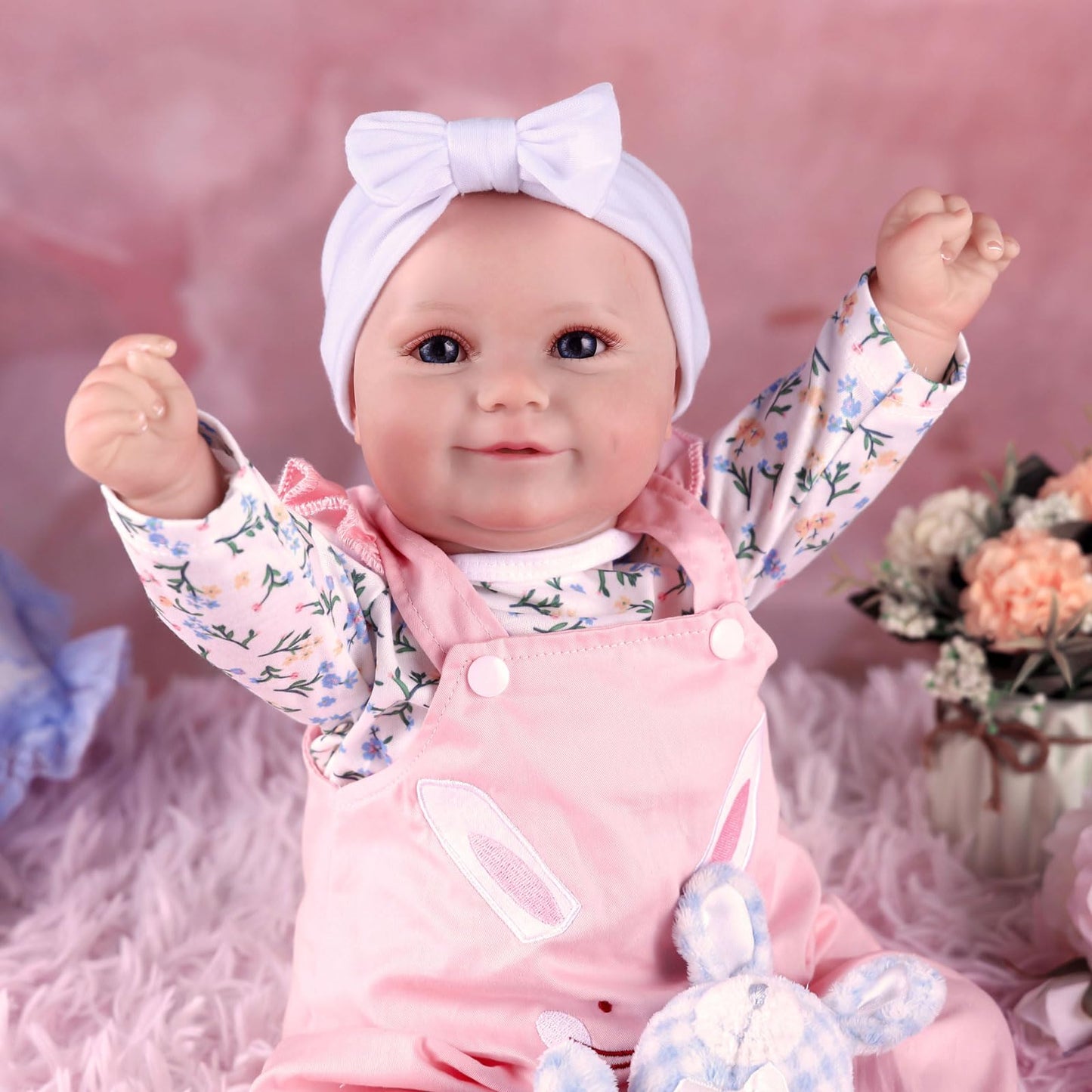 Babeside Reborn Baby Dolls, 20Inch Soft Cute-Realistic Baby Doll Girl W/Complete Accessories Real Life Reborn Baby Dolls That Look Real For 3+ Years Old Girls Gifts, Playtime